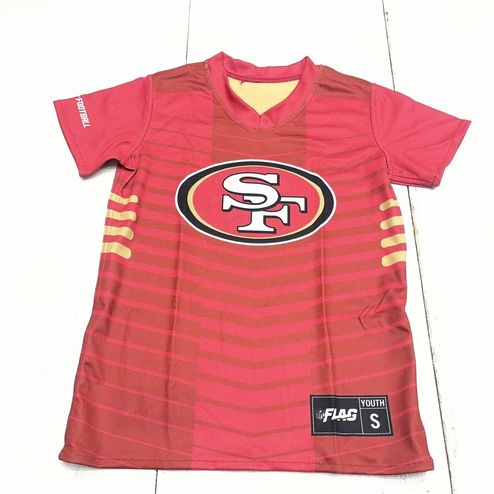 San Francisco 49ers Jersey Youth Small Red NFL Football Reversible NFL Flag - Picture 1 of 9